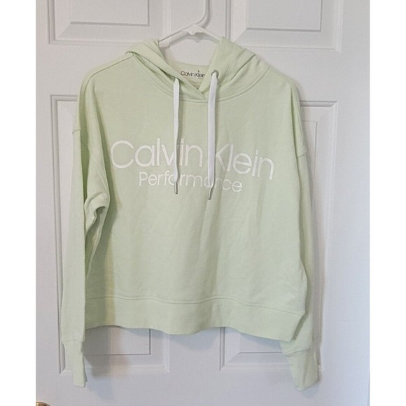Calvin Klein Performance Pullover‎ Hoodie Size Medium Light Green - Picture 1 of 10